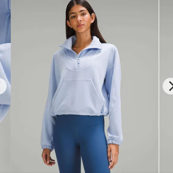 LULULEMON BRUSHED RIBBED SOFTSTREME HALF ZIP - Picture 2 of 14